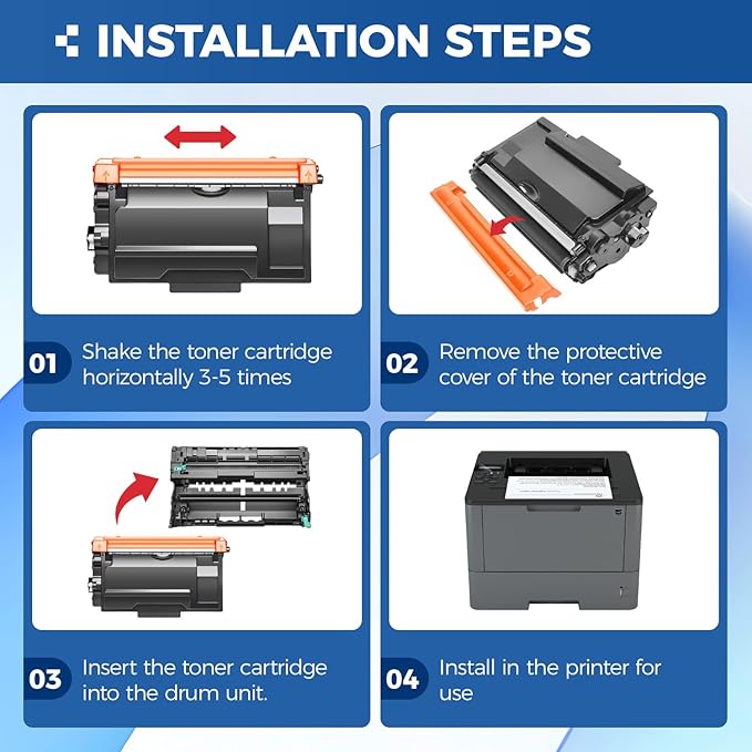 DR820 Drum Unit (Not Toner) Replacement for Brother DR-820 Imaging Drum Compatible for HL-L6200DW L6200DWT L5200DW L5100DN L5000D L6400DW MFC-L5800DW L5700DW L6700DW L6800DW DCP-L5600DN Printer 2-Pack-DeskLoop Office