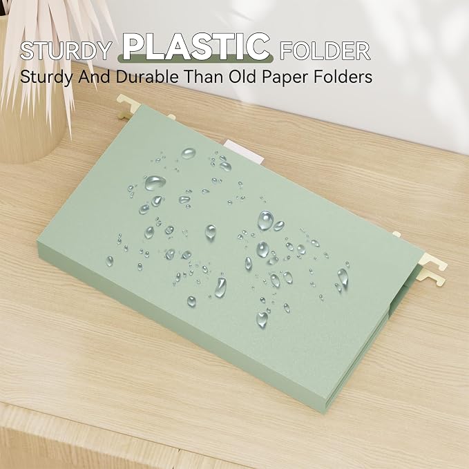Extra Capacity Legal Size Hanging File Folders, 12 Pack Plastic Hanging Folder - Image 2