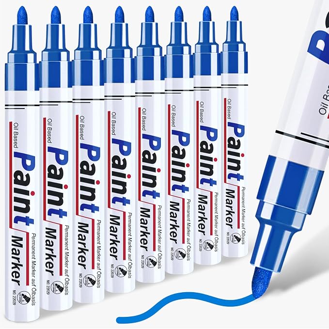 Blue Paint Pen Permanent Paint Markers by dapawin