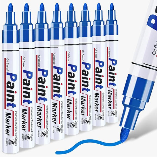 Blue Paint Pen Permanent Paint Markers by dapawin