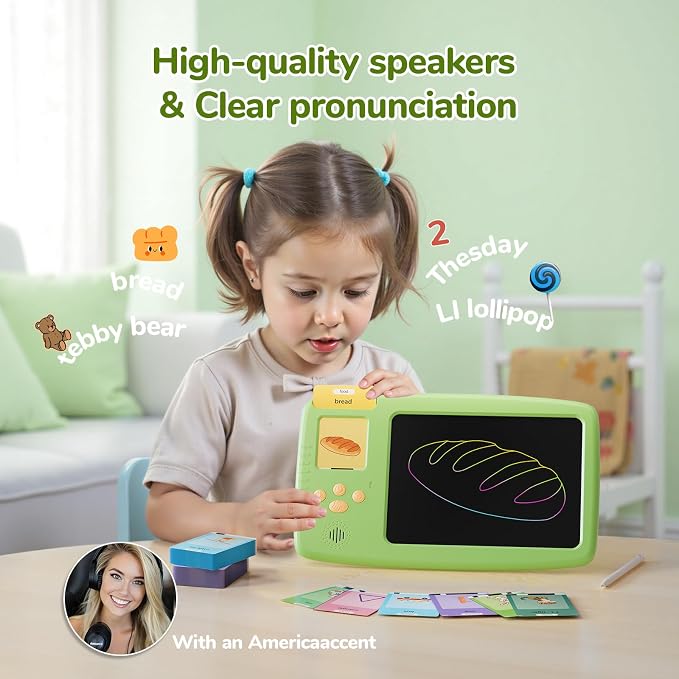 Talking Flash Cards for Toddlers: 2-in-1 LCD Writing Tablet - Image 5