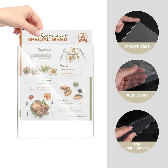 souG 25 Pack 8.5" x 11" Rigid Print Protectors, Paper Sleeves Photo Plastic - Image 3