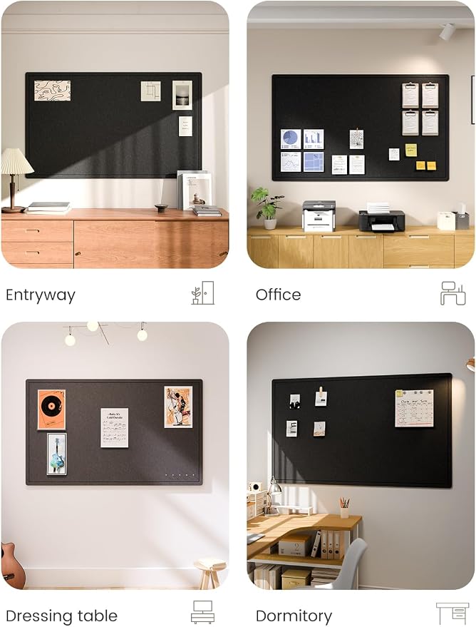 Fluxynara Large Bulletin Board, Foldable Felt Pin Board - Image 7