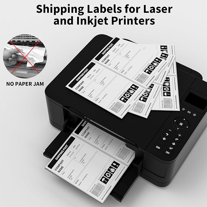 Half Sheet Shipping Labels, Self Adhesive Mailing Labels - Image 3
