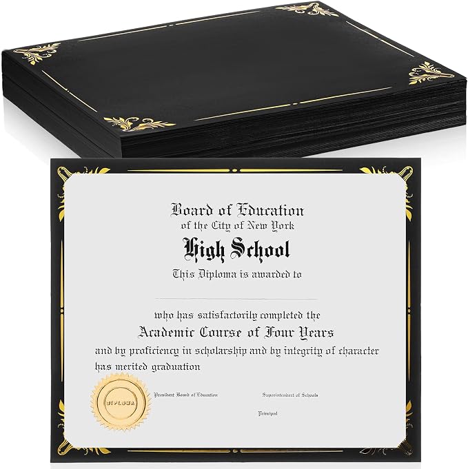 Fainne 50 Pcs Single Sided Certificate Holder Diploma Covers by Fainne