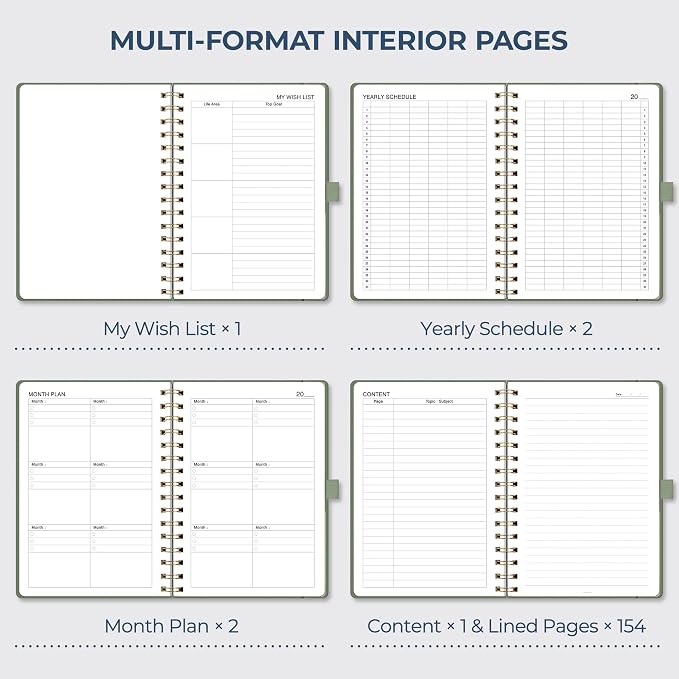 AHGXG Spiral Journal Notebook, 160 Lined Pages, A5 Medium Size, - Image 3