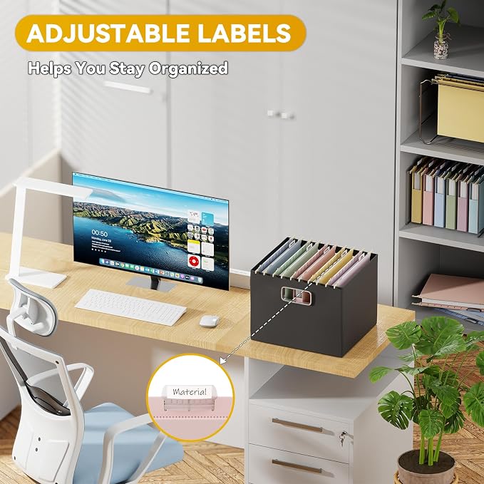 Plastic Hanging File Folders Letter Size, 12 Pack Reinforced Filing Cabinet - Image 5