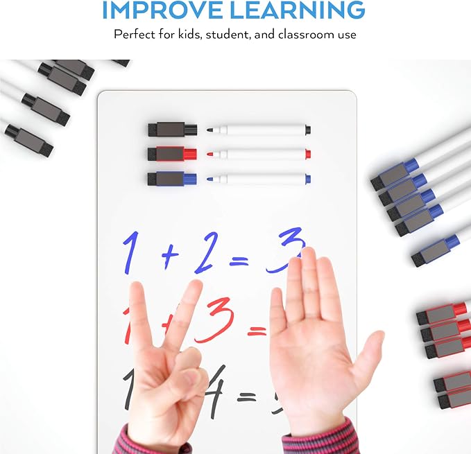 Nicpro 6 Pack Dry Erase Lap Board Kid Double Sided Small Whiteboard 9 x 12 - Image 5
