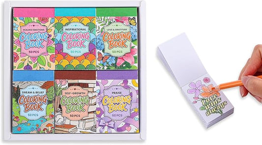 Women's Mini Coloring Book, 6 Pack Small Coloring Books by Unknown