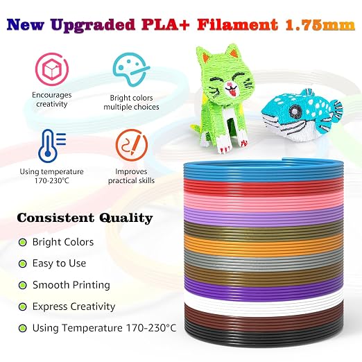 3D Printing Pen Refills PLA Filament 1.75mm 24 Vibrant Colors 240 Feet - Image 3