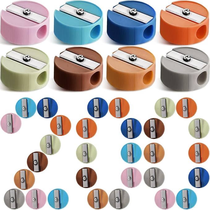 Resurhang 200 Pcs Sharpeners in Bulk Pocket Sized Mini Round Handheld Sharpener by Resurhang