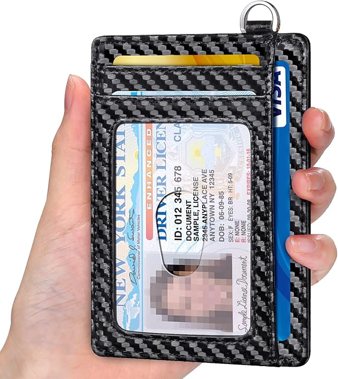 Slim Minimalist Front Pocket Wallet, RFID Blocking Credit Card Holder Wallet - Image 2