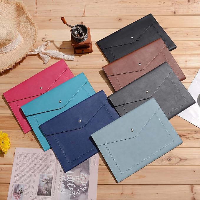 Wason Expanding A4 Document File PU Leather Envelope Case Holder-Large Size - Image 7