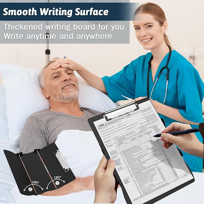 Trustnice Nursing Clipboard Foldable DIY Edition Medical Cheat Sheets Aluminum - Image 4