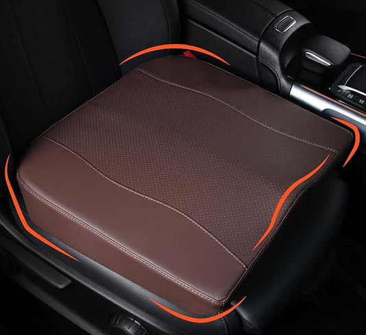 Car Seat Cushion, Comfort Memory Foam Car Cushions for Driving - Sciatica & Lower Back Pain Relief, Driver Seat Pillow for Auto, Office Chair, Wheelchair - Classic Brown-DeskLoop Office