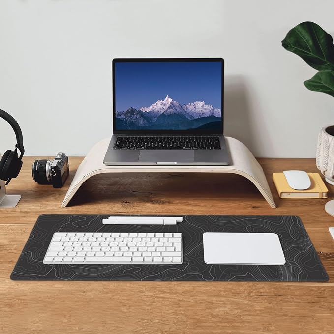 Topographic Contour Extended Big Mouse Pad Large, Gaming Mouse Pad Desk Pad - Image 7