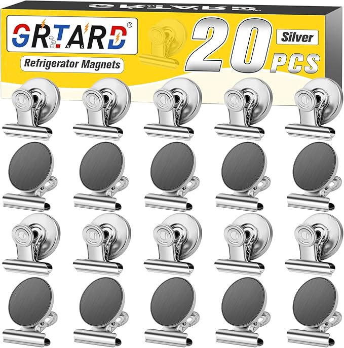 Grtard 20 Pack Magnetic Clips Heavy Duty, Magnet Clips by Grtard