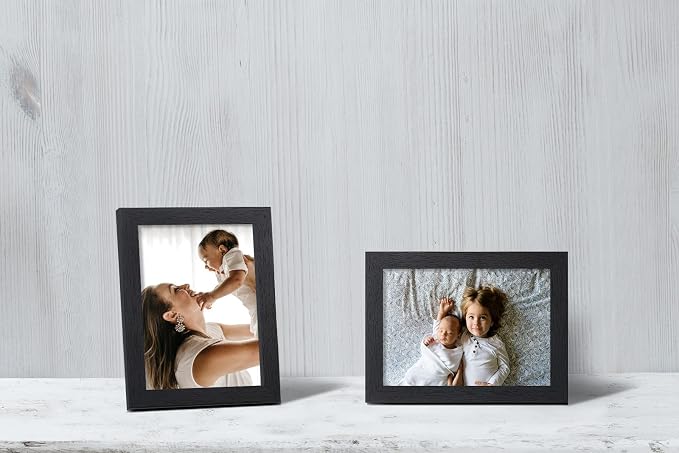 ELSKER&HOME 5x7 Picture Frame Black Set of 6 Glass | Multi Photo Frames Collage - Image 2