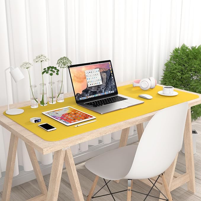 Hsurbtra Desk Pad, 35.5" x 17" PU Leather Desk Mat, XXL Extended Mouse Pad - Image 7
