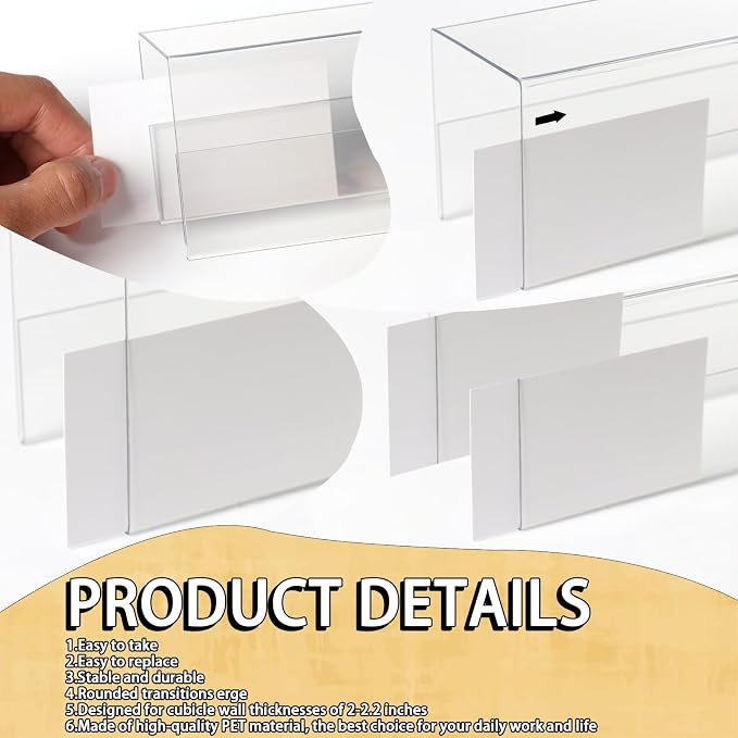 SHIQIKEJIPTY Cubicle Name Plate Sign Holder - Image 3
