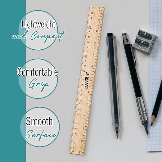 Rulers 12 Inch, Rulers Bulk for Classroom – Wooden Ruler for Kids 25 Pack Great - Image 2