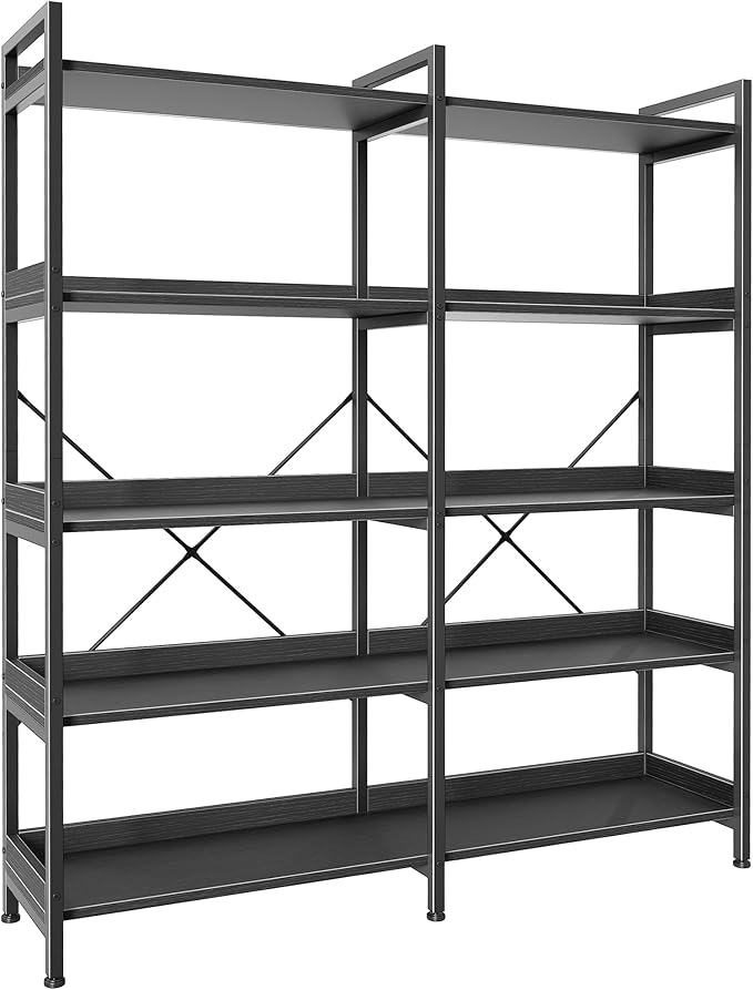 Huuger 5 Tier Bookshelf, Display Bookshelf by Huuger