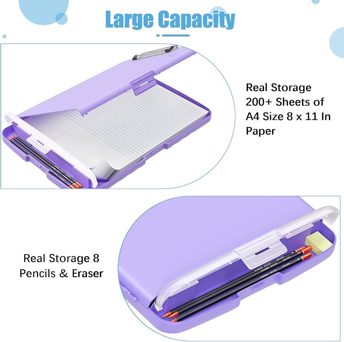 Hongri Clipboard with Storage with Pen Holder, Folder Nursing Clip Board 8.5 x - Image 3