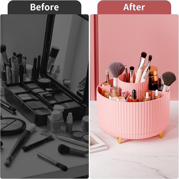 fanado 360° Rotate Makeup Brush Holder Organizer, Makeup Organizers Countertop - Image 7