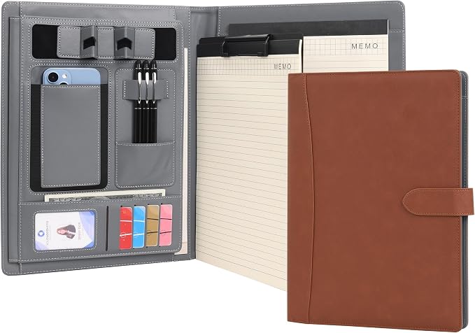 Wason Portfolio Padfolio A4 Leather PU Folder File Document Holder Case by WASON