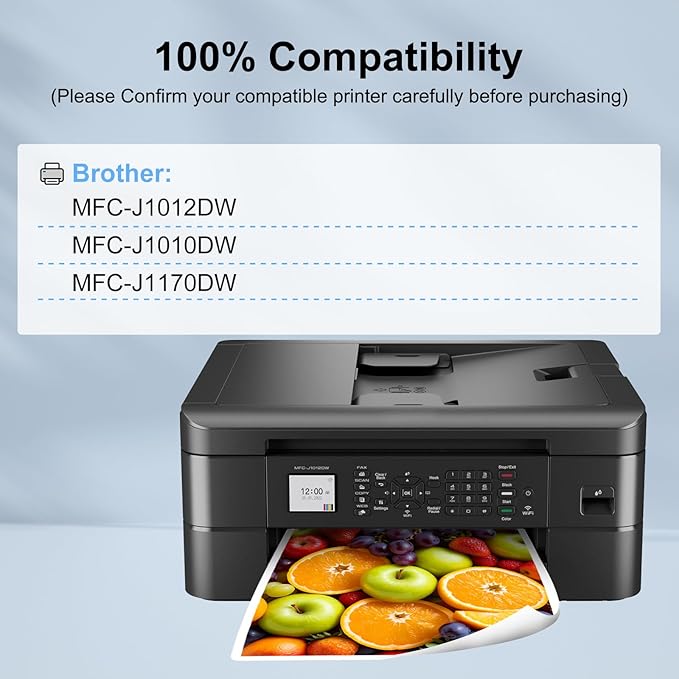 LC401XL Ink cartridges Compatible Replacement for Brother MFC-J1010DW MFC-J1170DW MFC-J1012DW Printers(4 Pack, BK/C/M/Y)-DeskLoop Office