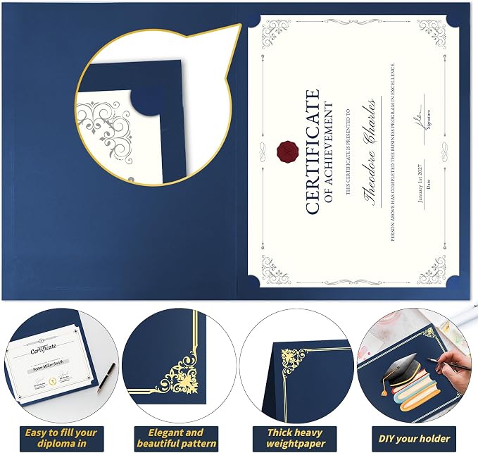 150 Pcs Certificate Holders Bulk, Document Covers - Image 4