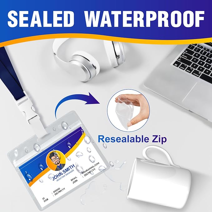10PCS ID Badge Holder Horizontal - Image 3