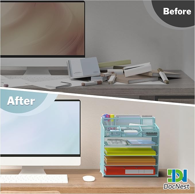 Docnest 5 Tier Mesh Desk Organizer - Image 3