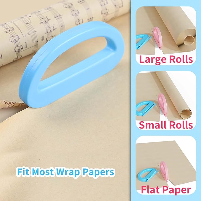 Dual Ended Wrapping Paper Cutter 2-Pack, Sliding Gift Wrap Cutter - Image 5