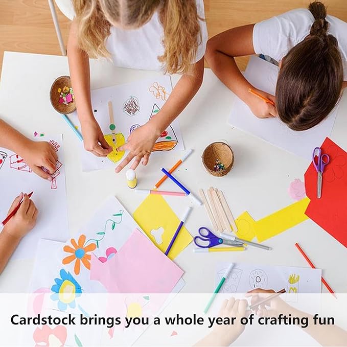 Colored Lightweight Construction Paper - A4 Origami Paper 200 Sheets Colored Paper, 20 Colors Colored Printer Paper Copy Paper, 8.3" X 11.7" Multipurpose Colored 70GSM for DIY Kids Art Craft-DeskLoop Office