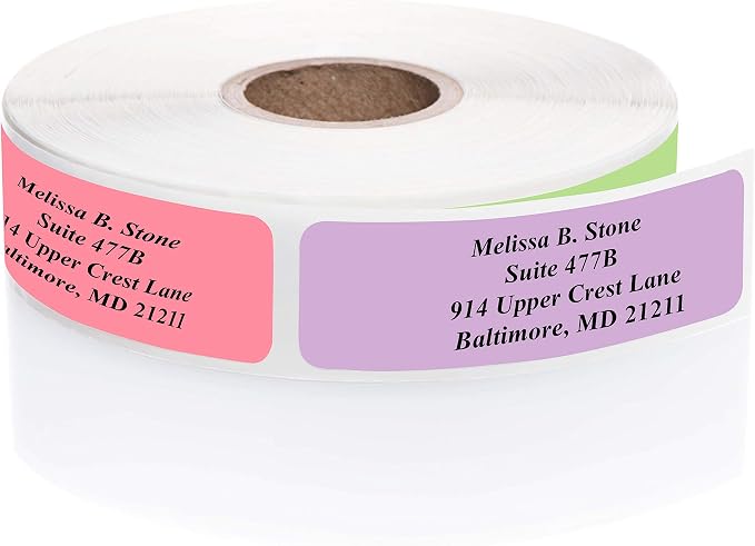 Pastel Rainbow Personalized Return Address Labels Without Dispenser by ArtisticDirect