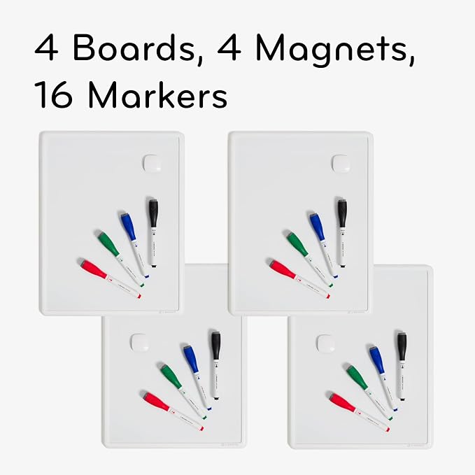 U Brands Contempo Magnetic Dry Erase Board White Board Bundle, Includes 4 Boards - Image 3