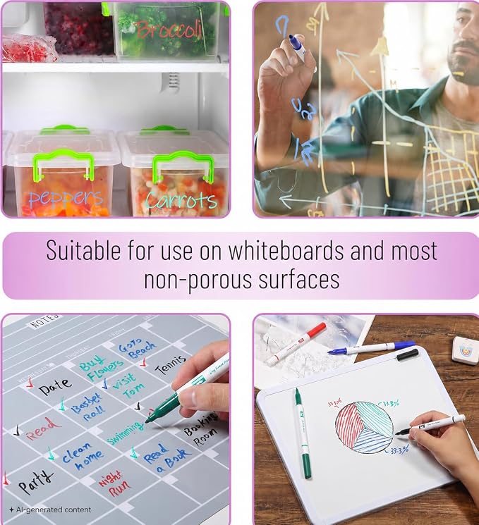 Mr. Pen- Dry Erase Markers Bulk, 60 Pack, Fine Tip | Bulk Dry Erase Whiteboard - Image 4