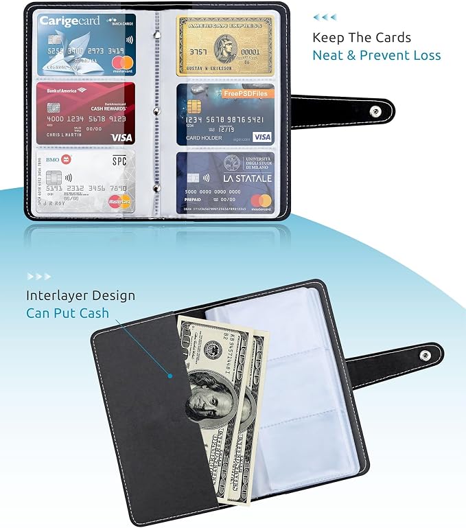 Credit Card Holder, Leather Business Card Organizer - Image 5