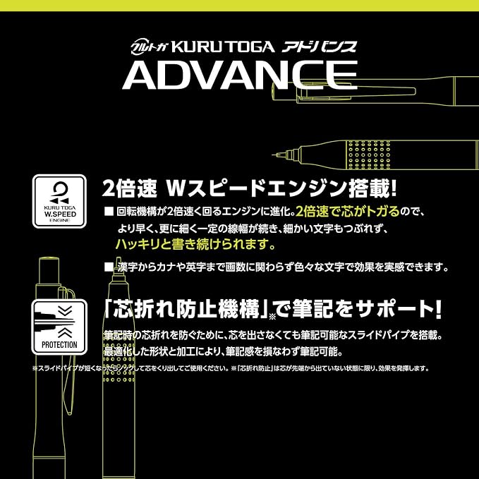 uni Kurutoga Advance Upgrade Model 0.5mm Mechanical Pencil - Image 5