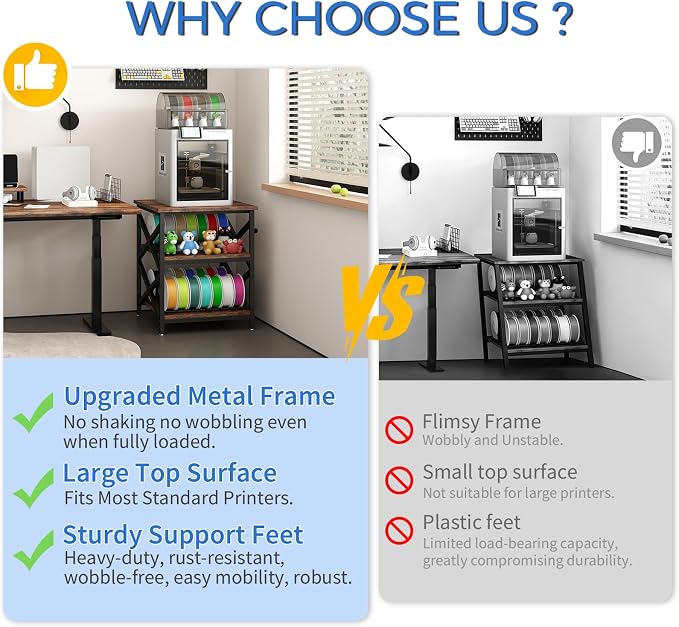 METYERRY Large Printer Stand - Image 9