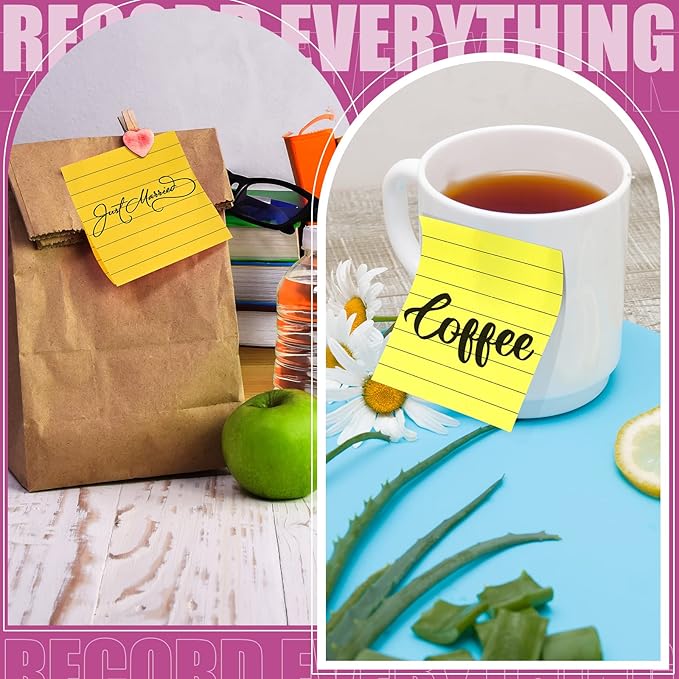 24 Pack Pop Up Sticky Notes 3 x 3 Refills 1200 Sheets Colored Sticky Notes Self Adhesive Memo Pads for Home Office Supplies(Dark Color, Line)-DeskLoop Office