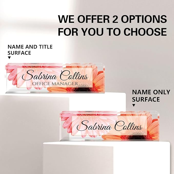 Name Plate for Desk, Desk Name Plate Personalized, Office Decor for Women Men - Image 2