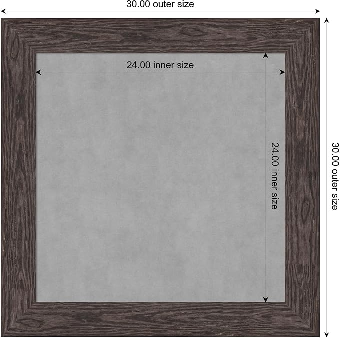 Amanti Art Black Framed Magnetic Board 30x30 Medium Vision Board - Image 3