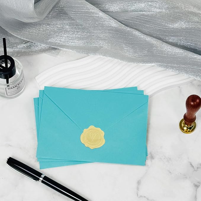 50 PCS 4x6 Pearl Blue Envelopes - Image 6