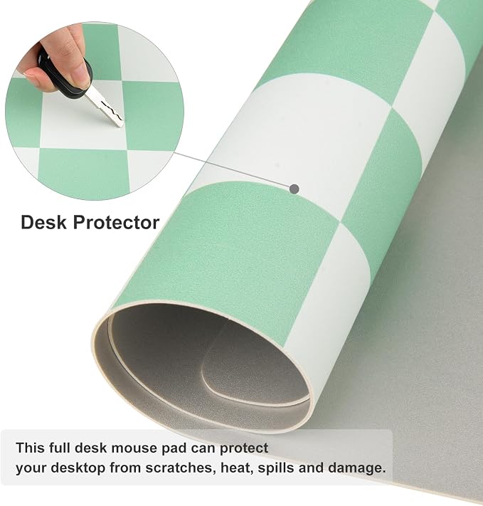 Colorful Star Large Mouse Pad, PU Leather Waterproof Desk Mat, Computer Gaming - Image 4