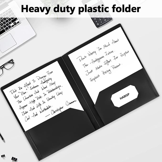 HABGP 6 Pack Black File Folders - Image 5