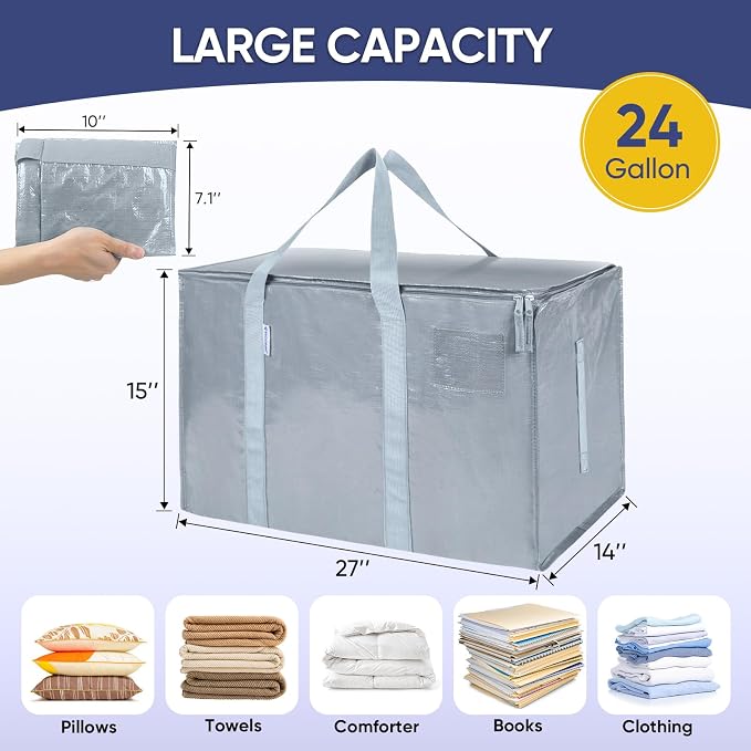 TICONN 8 Pack Extra Large Moving Bags Heavy Duty - Image 5