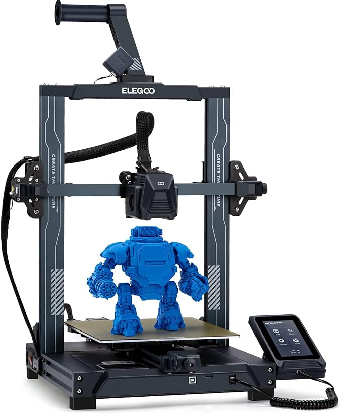 ELEGOO Neptune 3 Pro 3D Printer with Auto Bed Leveling, Dual-Gear Direct Extruder, Dual Lead Screw Drive, Removable Capacitive Screen,8.85x8.85x11in Large Printing Size-DeskLoop Office