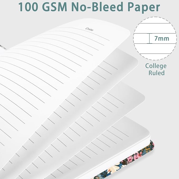 CICPAP Lined Spiral Journal Notebook, A5 College Ruled Notebook - Image 3